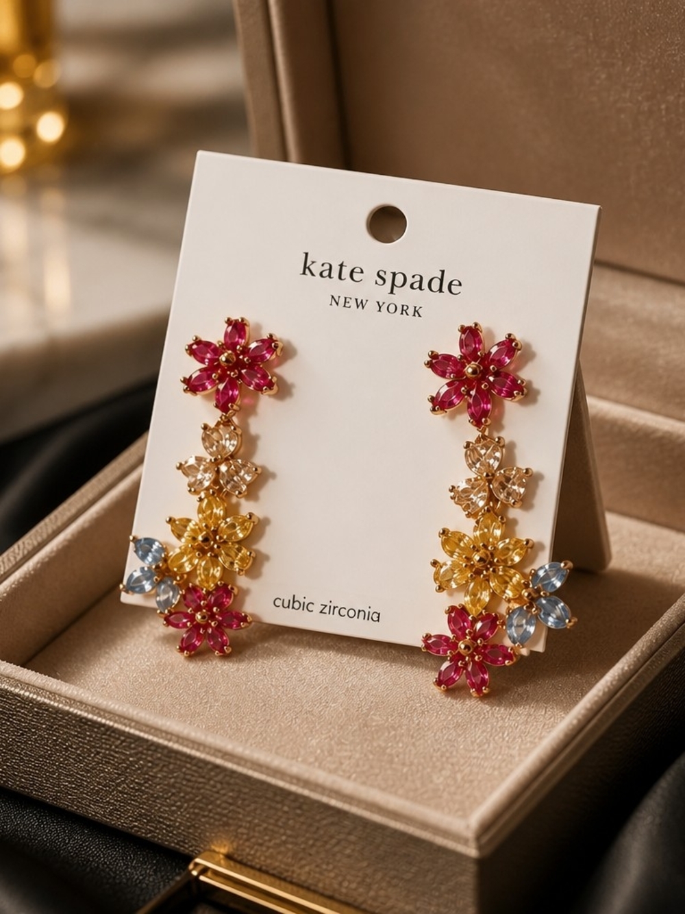 kate spade New York Floral Drop Earrings - Pink, Yellow, Blue